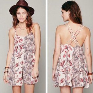 Free People Isabella Floral Mixed Print Romper